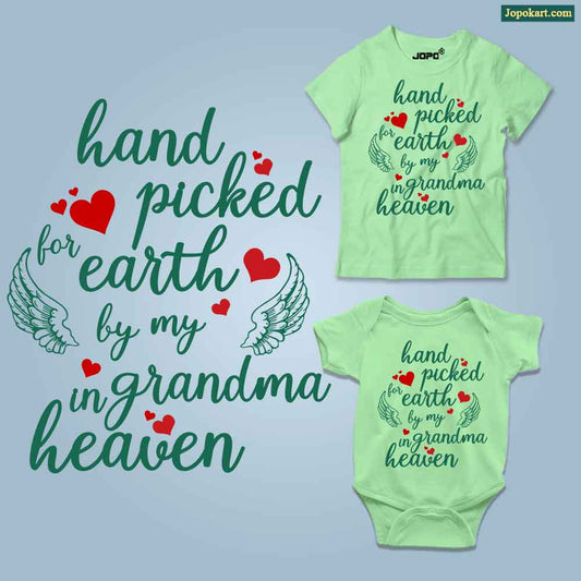 Hand Picked for Earth By my Grandma in Heaven Mint Green