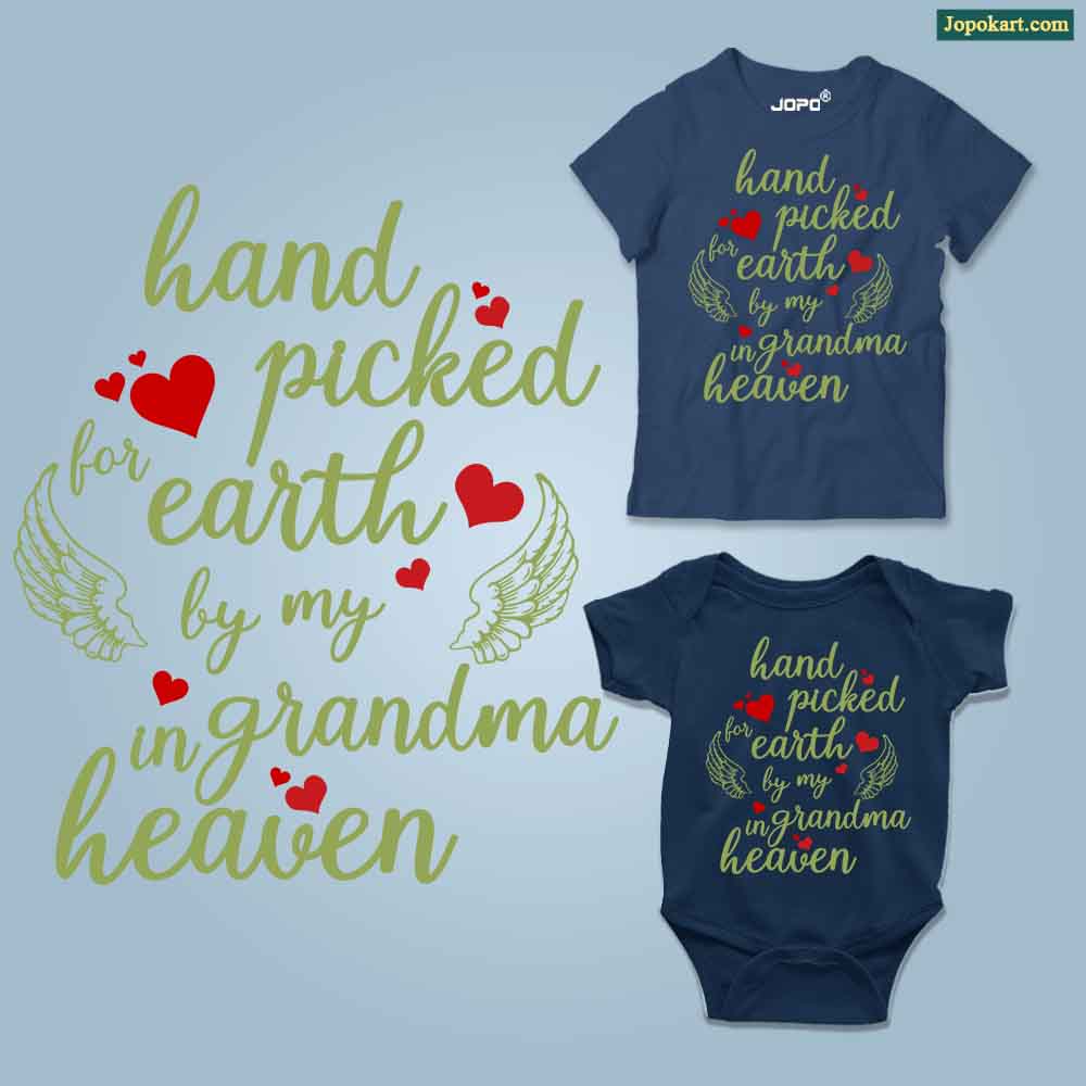 Hand Picked for Earth By my Grandma in Heaven Navy