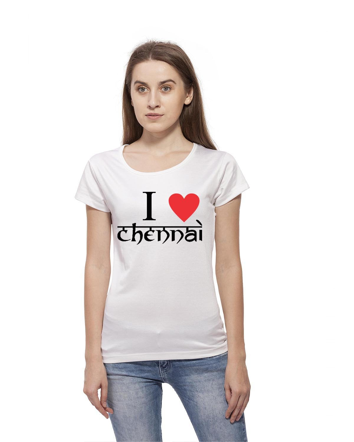 i love chennai round neck white half sleeve tshirt manufacturer cheap stylish