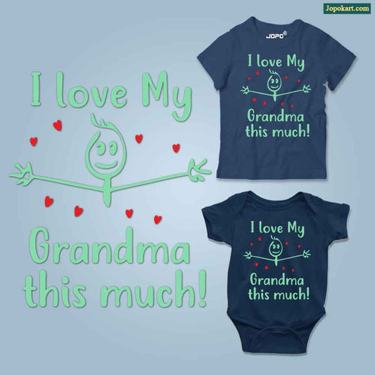 I Love Grandma this Much Navy