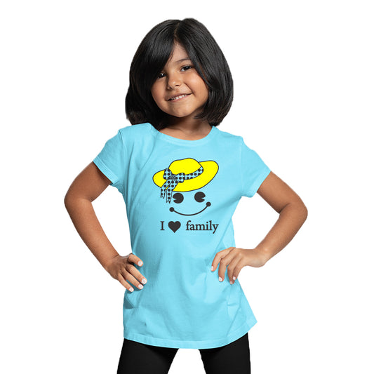 I Love Family Girls T-shirt