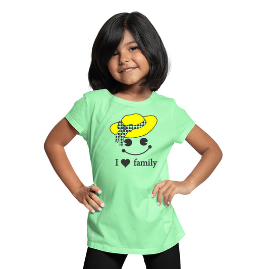 I Love Family Girls T-shirt