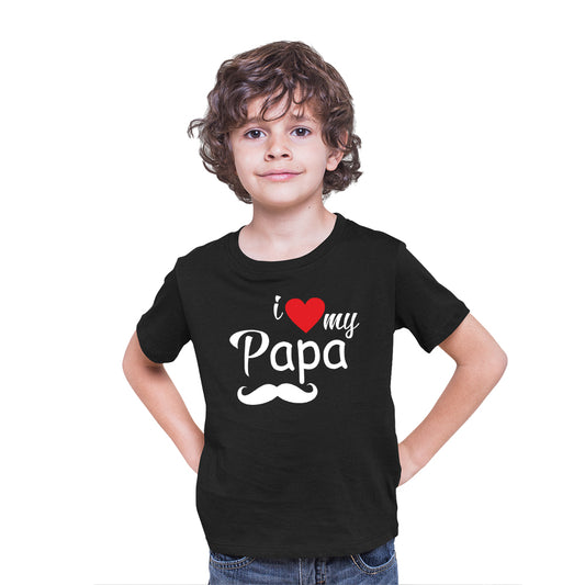 Multi Color I Love My Papa Boys T-shirt