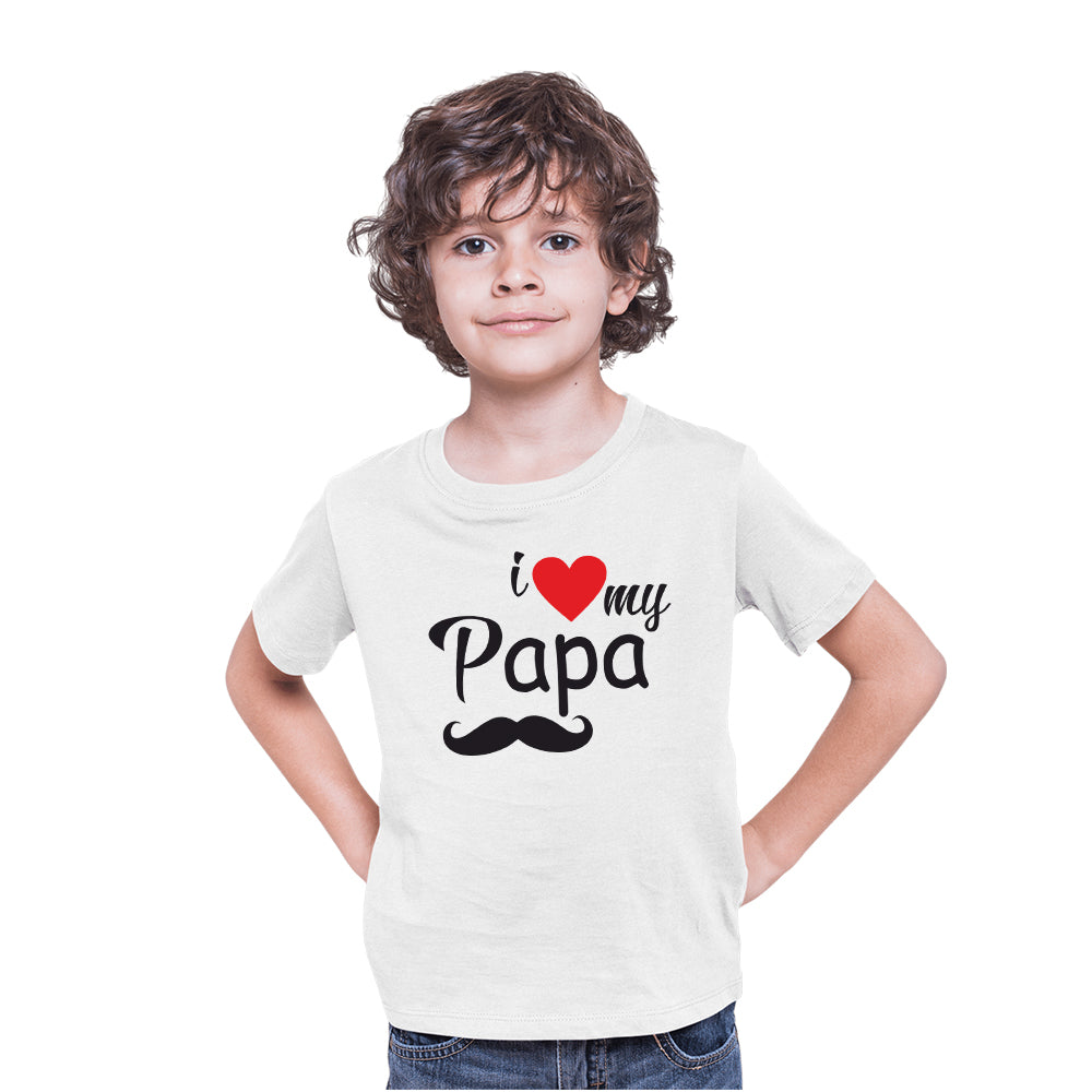 Multi Color I Love My Papa Boys T-shirt