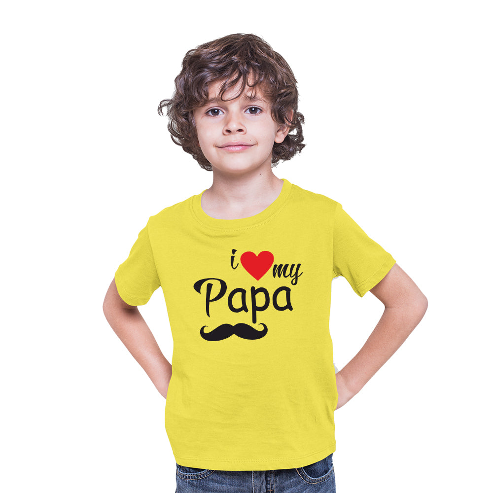 Multi Color I Love My Papa Boys T-shirt