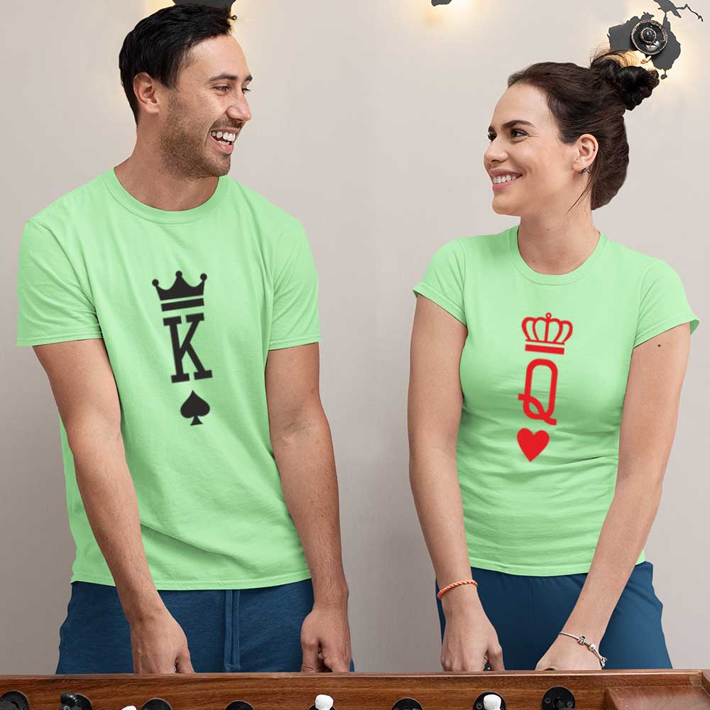 cotton couple dresses online  couples matching shirts couple t shirt combo mint green