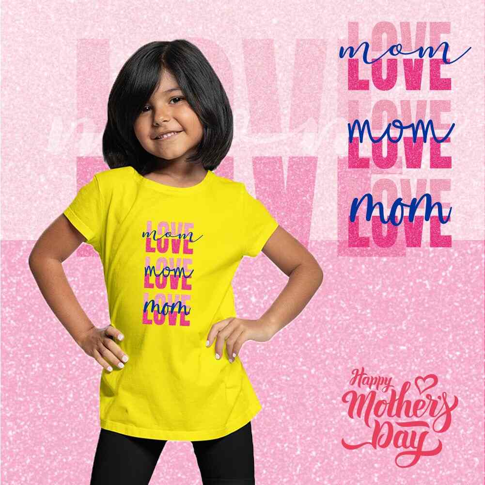 love mom mothers day -yellow