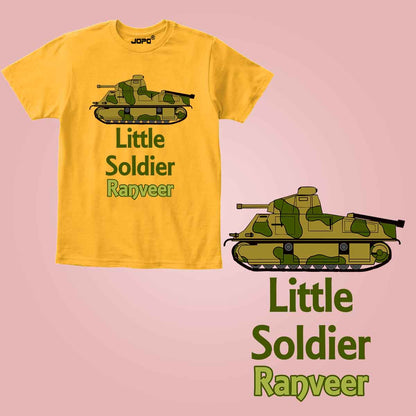Little Soldier Custom Name Mustard