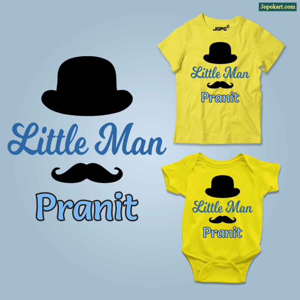 Little man Custom Name yellow