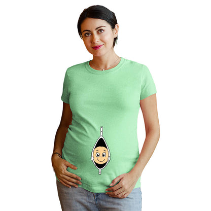 Peek -a-boo Pregnancy Announcement Maternity T-Shirt