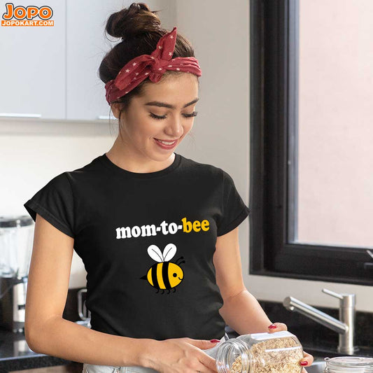 jopo mom to bee women tshirt celebration mode Black