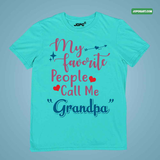 grandparents tshirts funny favourite gifts new trend aqua blue cotton 180 gsm