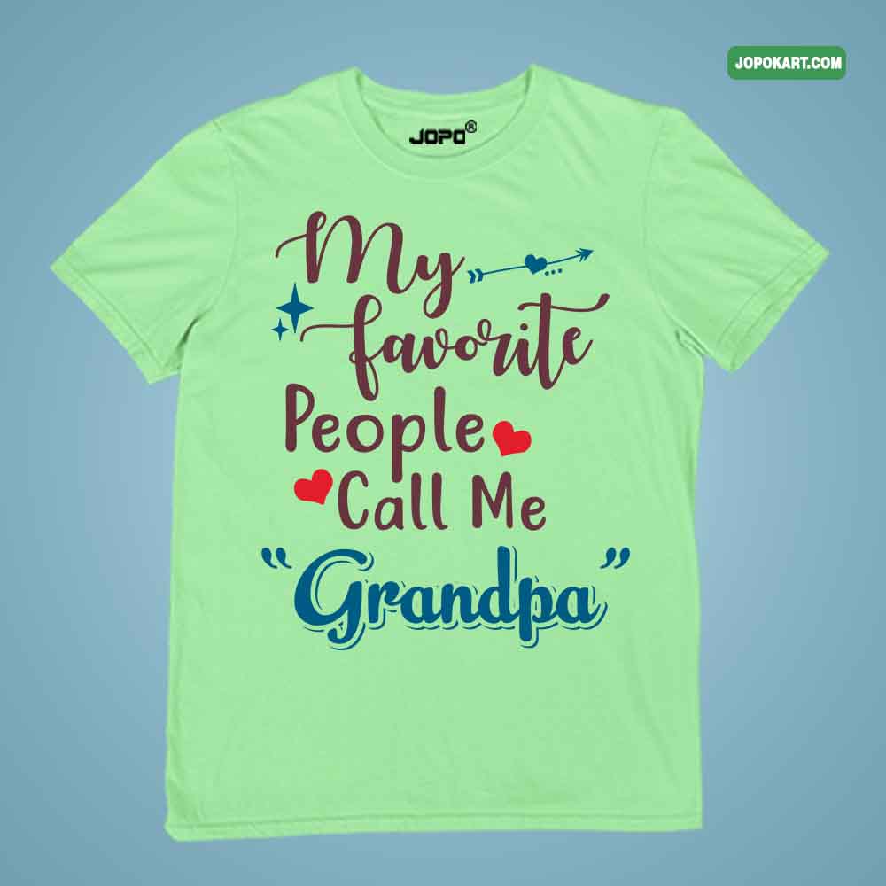 My Favorite People Call me Grandpa mint green