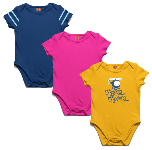 Cute Assorted Combo Pack 3pc Baby Onesie