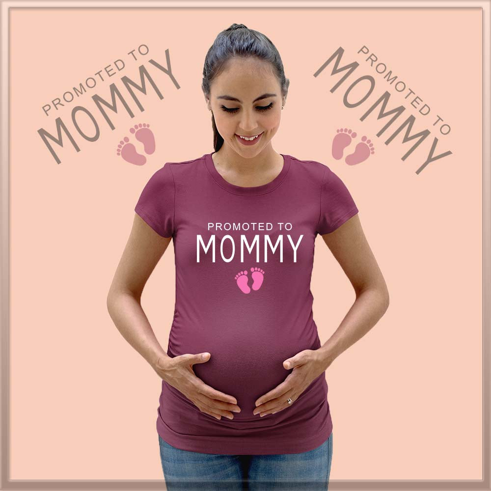 jopo maternity photoshoot ideas poses props indian pregnancy announcement quotes Proud Promoted To Mommy Maroon