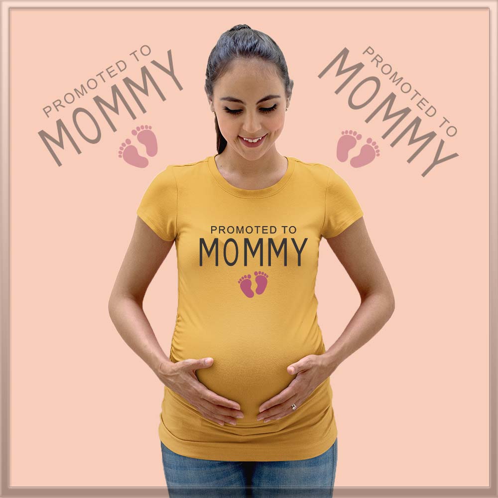 jopo maternity photoshoot ideas poses props indian pregnancy announcement quotes Proud Promoted To Mommy Mustard