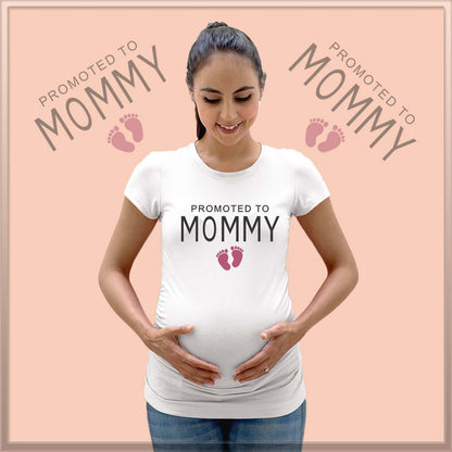 jopo maternity photoshoot ideas poses props indian pregnancy announcement quotes Proud Promoted To Mommy White