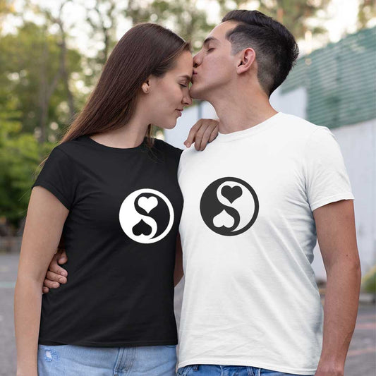 cotton couple in one t shirt couple dress t shirt couple t shirt on myntra black white