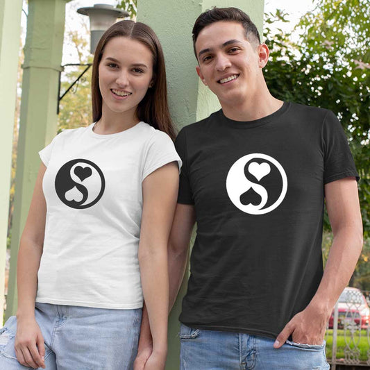 cotton shirt for couple love couple t shirt couples in one t shirt white black