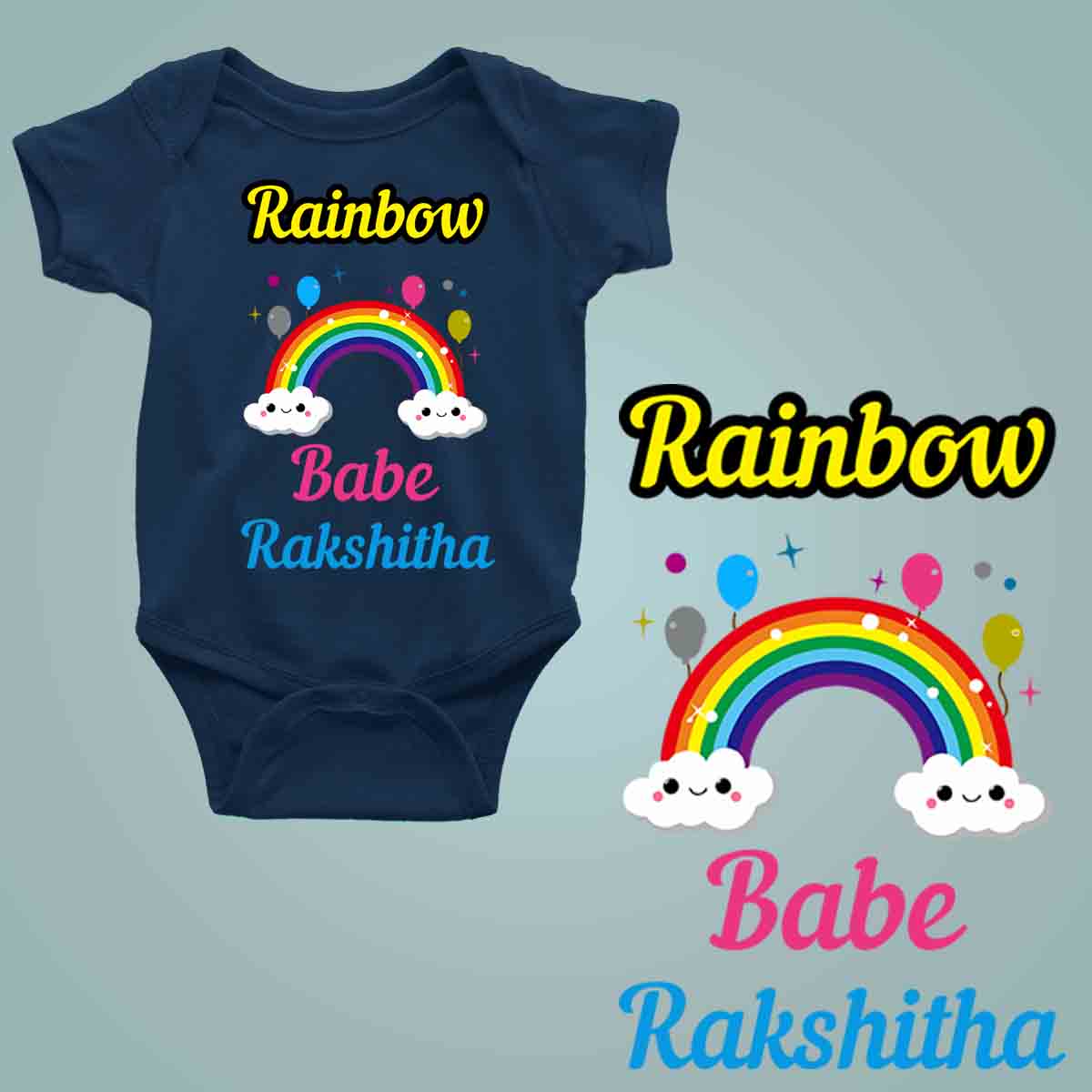 Rainbow Babe navy