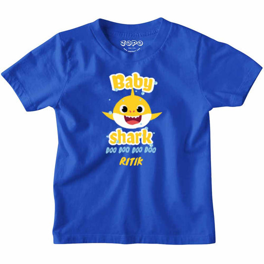 Birthday Customised Kids Tshirts - Shark Theme