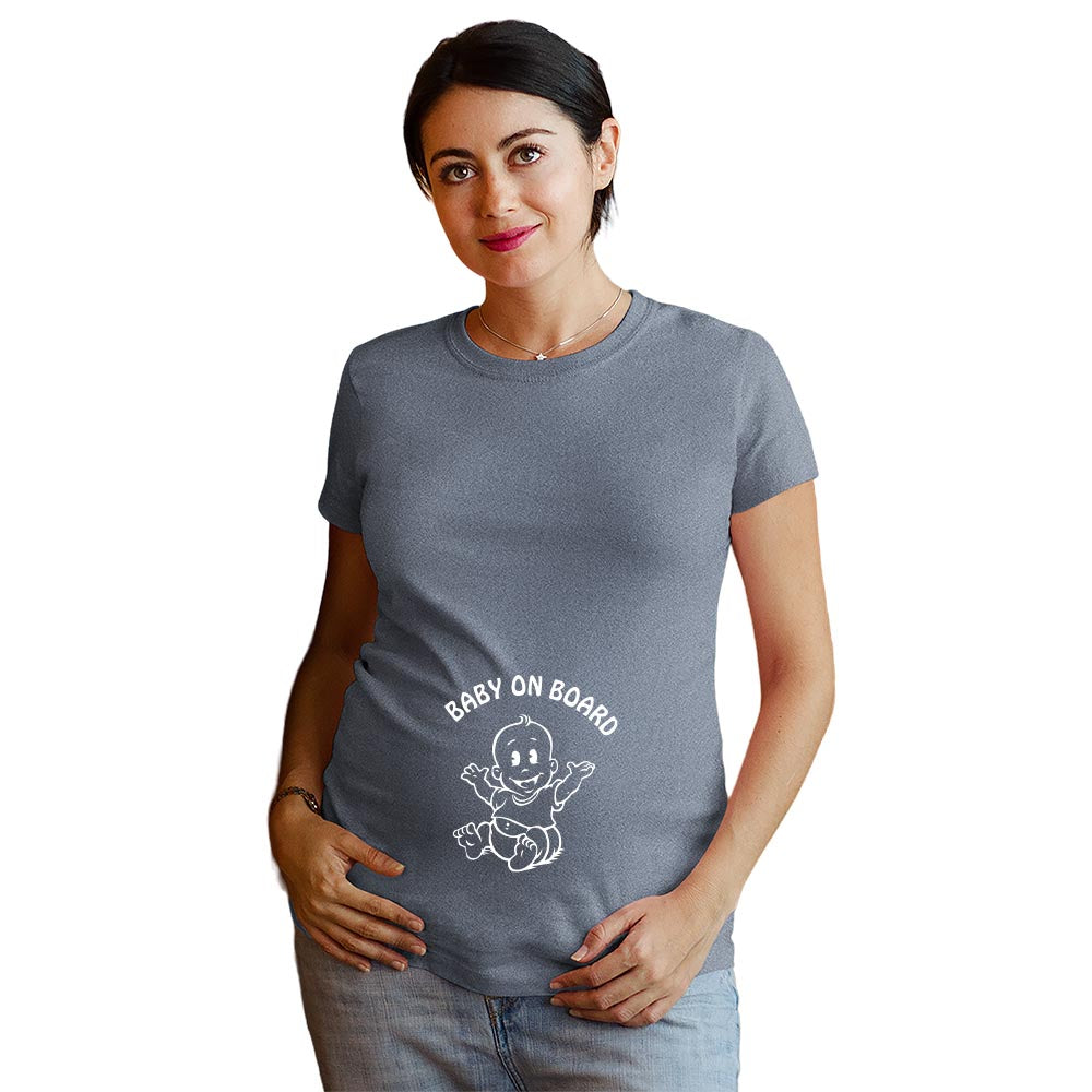 Pregnant Shirt Baby On Board Pregnancy Gift Tee Tank Top by Haselshirt -  Fine Art America