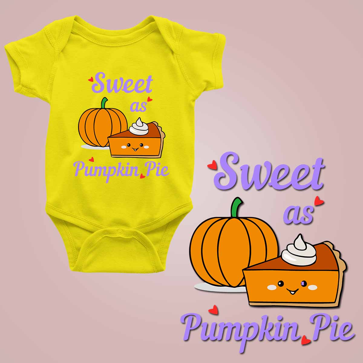 Sweet as pumpkin pie yellow
