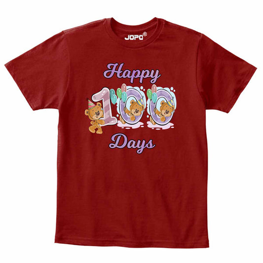 TEDDY HAPPY 100 DAYS MAROON