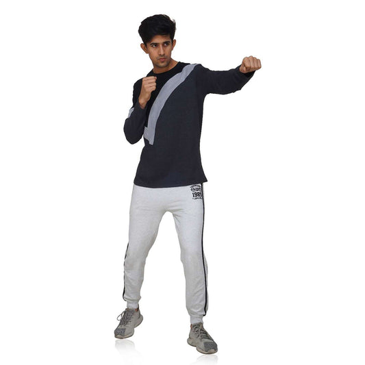 Black t-shirt white tick