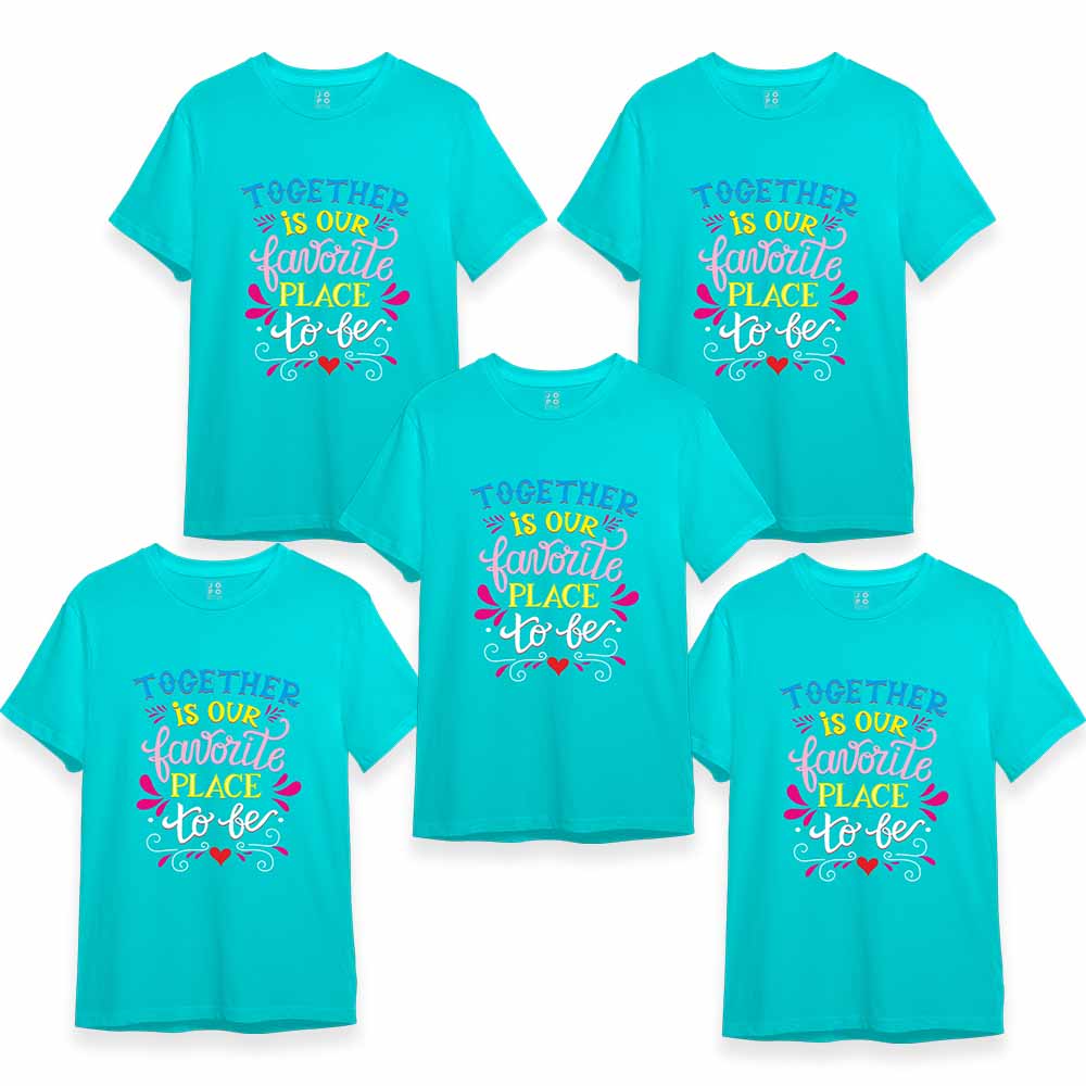 cotton group t shirt design for friends group t shirts for friends  t shirts for group of friends family aqua blue