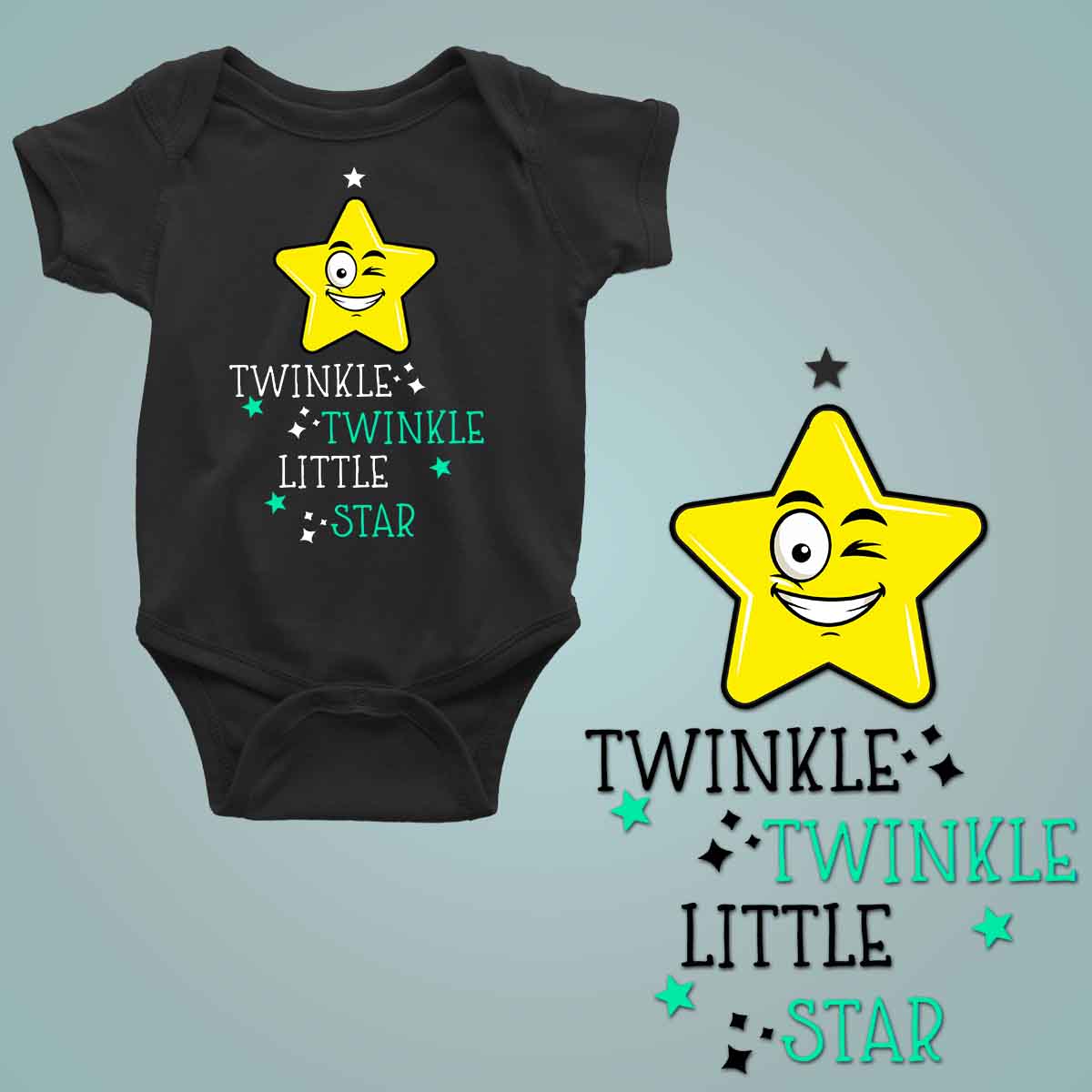 Twinkle Twinkle Little Star black 1
