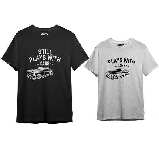 same dress for father and son Father SOn matching tshirts for dad and son black grey