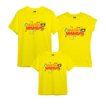 Making Memories Matching Family T-Shirts Set of 3 and 4 for Dad, Son, Mom and Daughter
