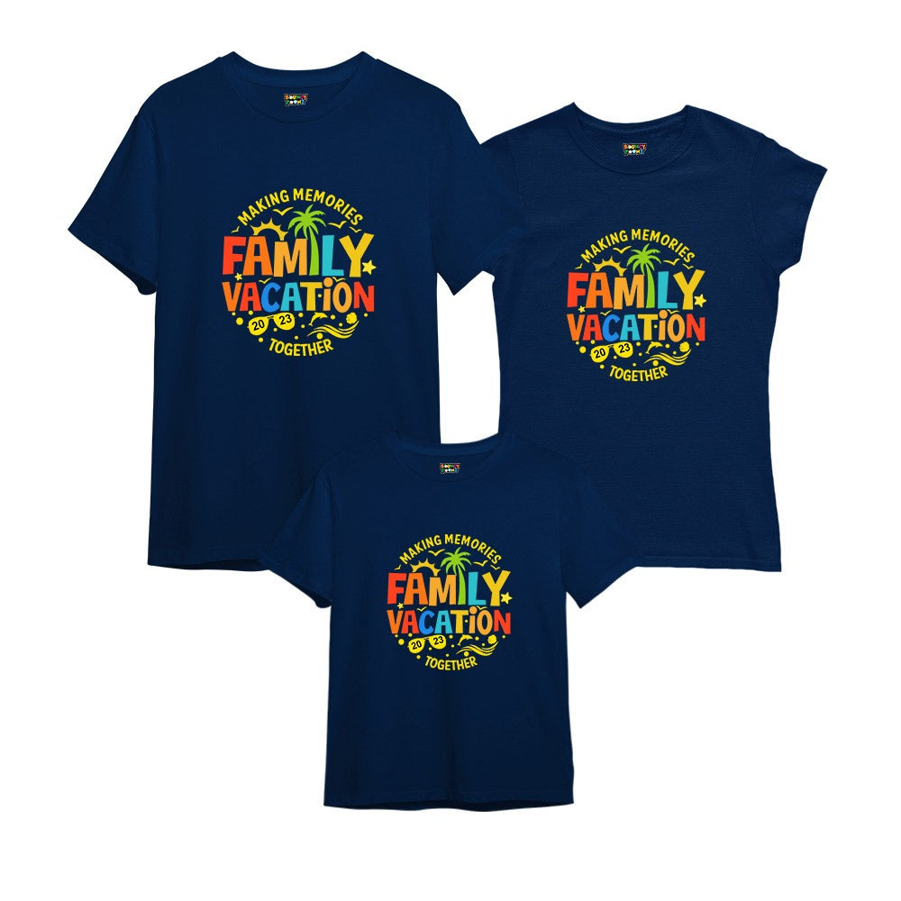 Family Vacation Matching Family T-Shirts Set of 3 and 4 for Mom, Dad, Son & Daughter