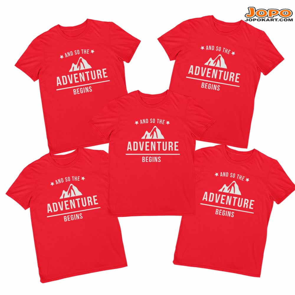 cotton t shirt design for group set of t shirts  red