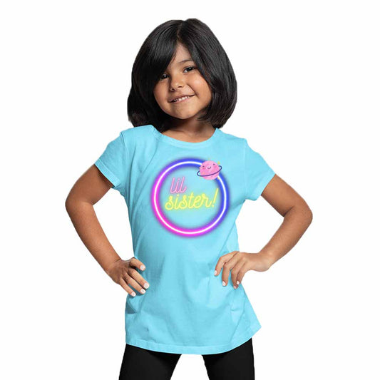 Lil Sister Saturn Design Multicolor T-shirt/Romper