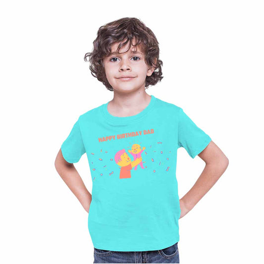 Happy Birthday Dad Printed Boy T-shirt