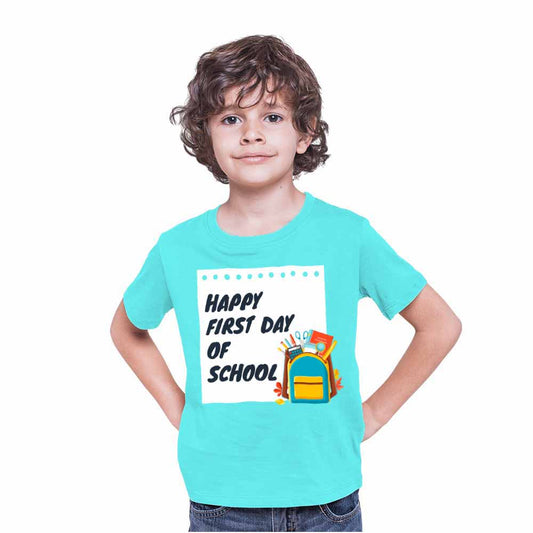 Pre-school Theme Happy First Day School T-Shirt For Kids