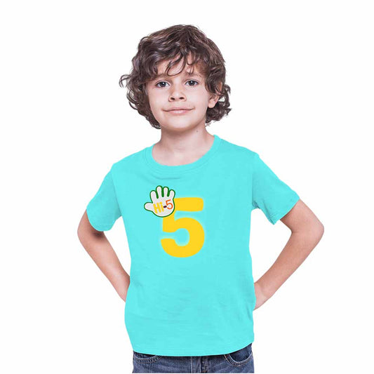 Hi-5 Style 5th Birthday Theme Kids T-shirt