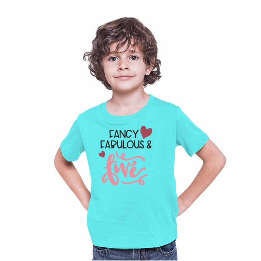 Fancy Fabulous Style 5th Birthday Theme Kids T-shirt