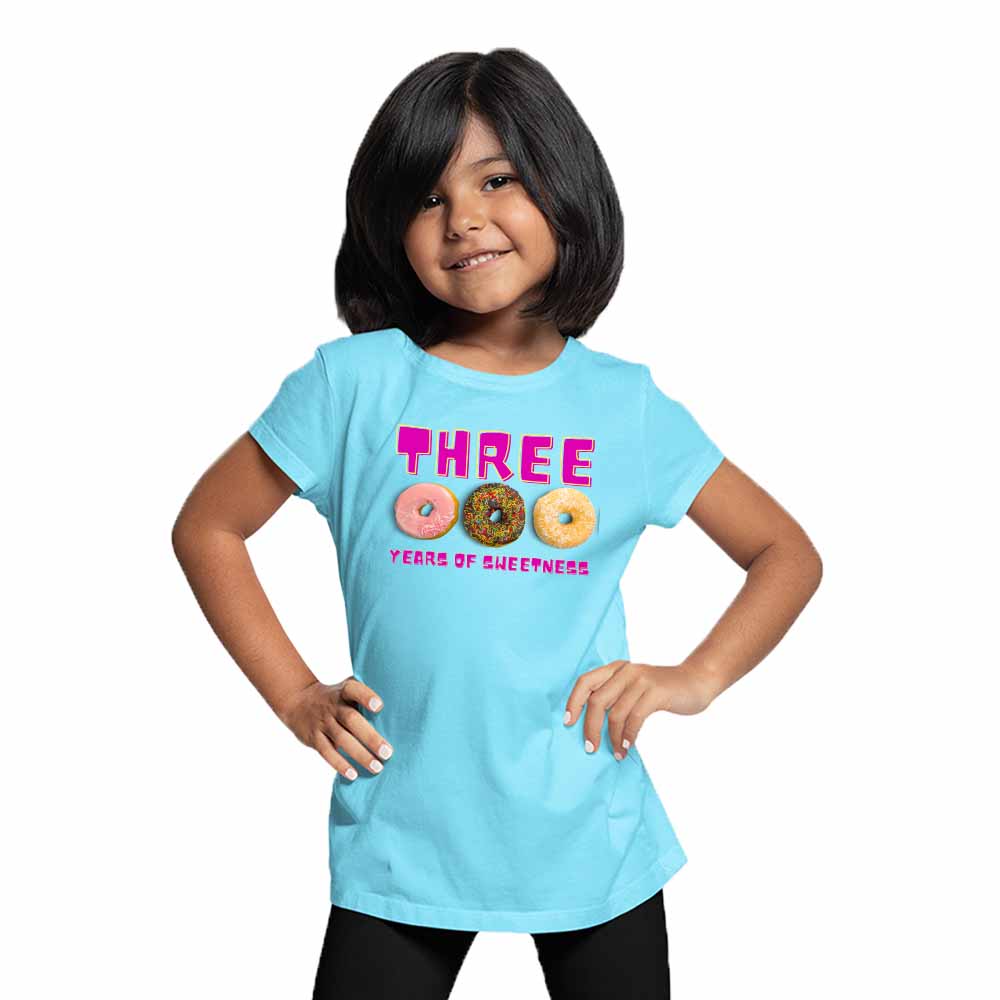 Years Of Sweetness 3rd Birthday Theme Kids T-shirt