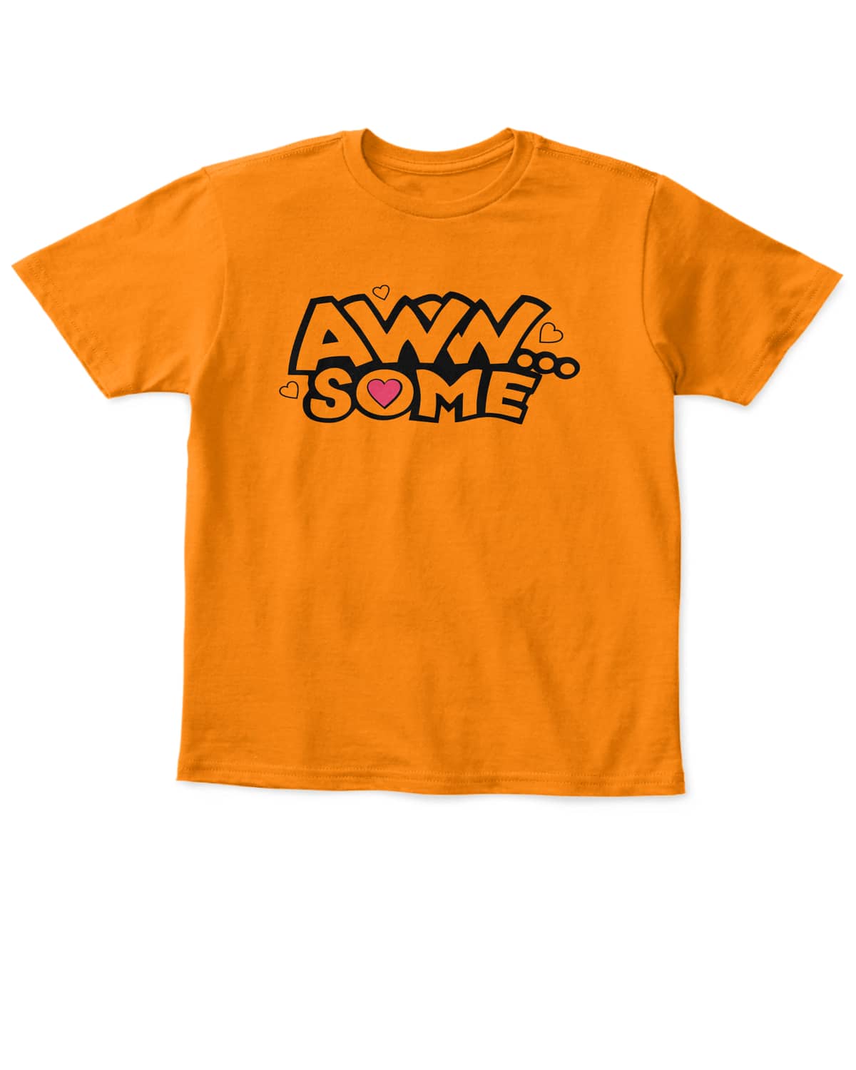 awesome kids printed tshirt jopokart orange