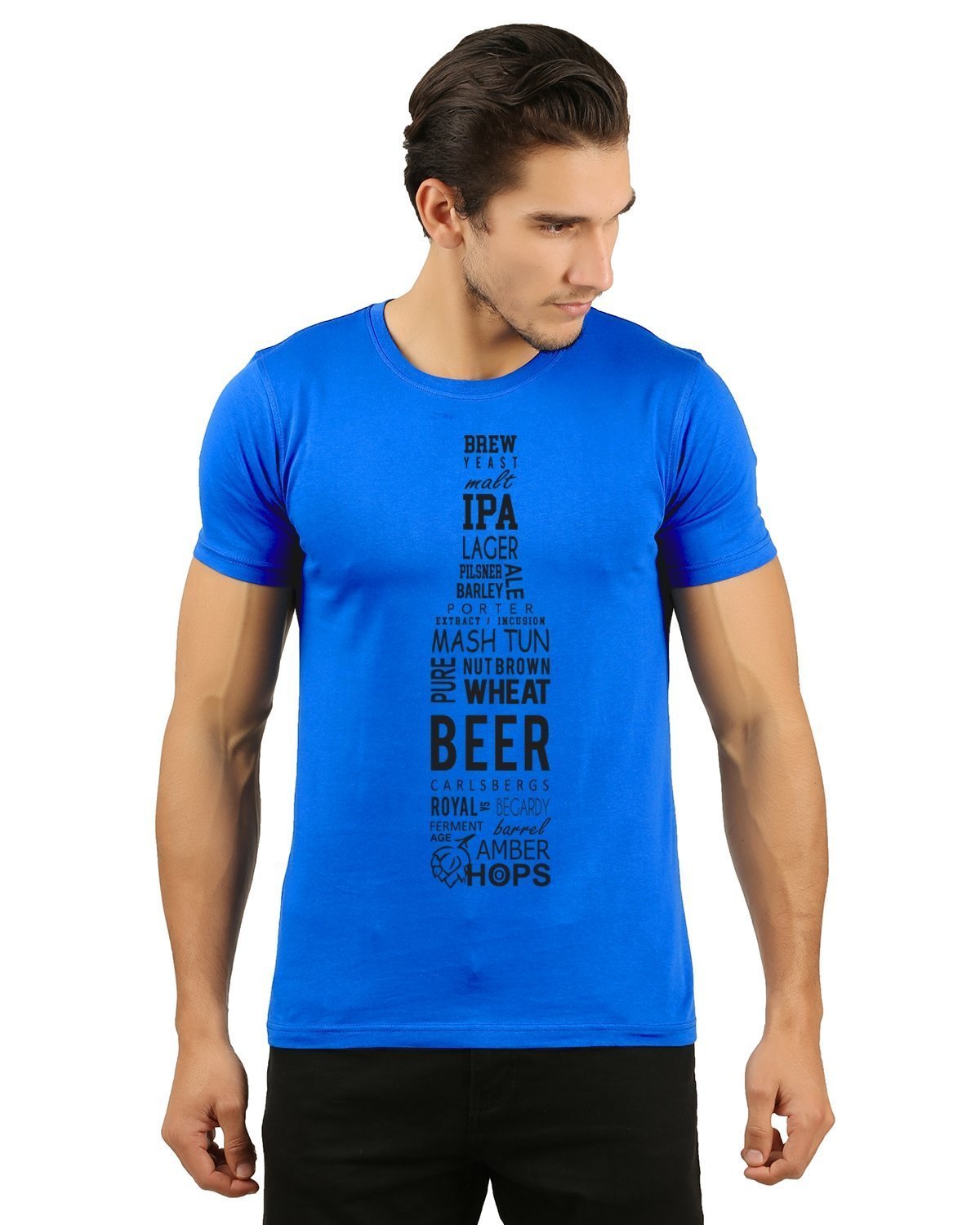 Royalblue beer printed tshirt
