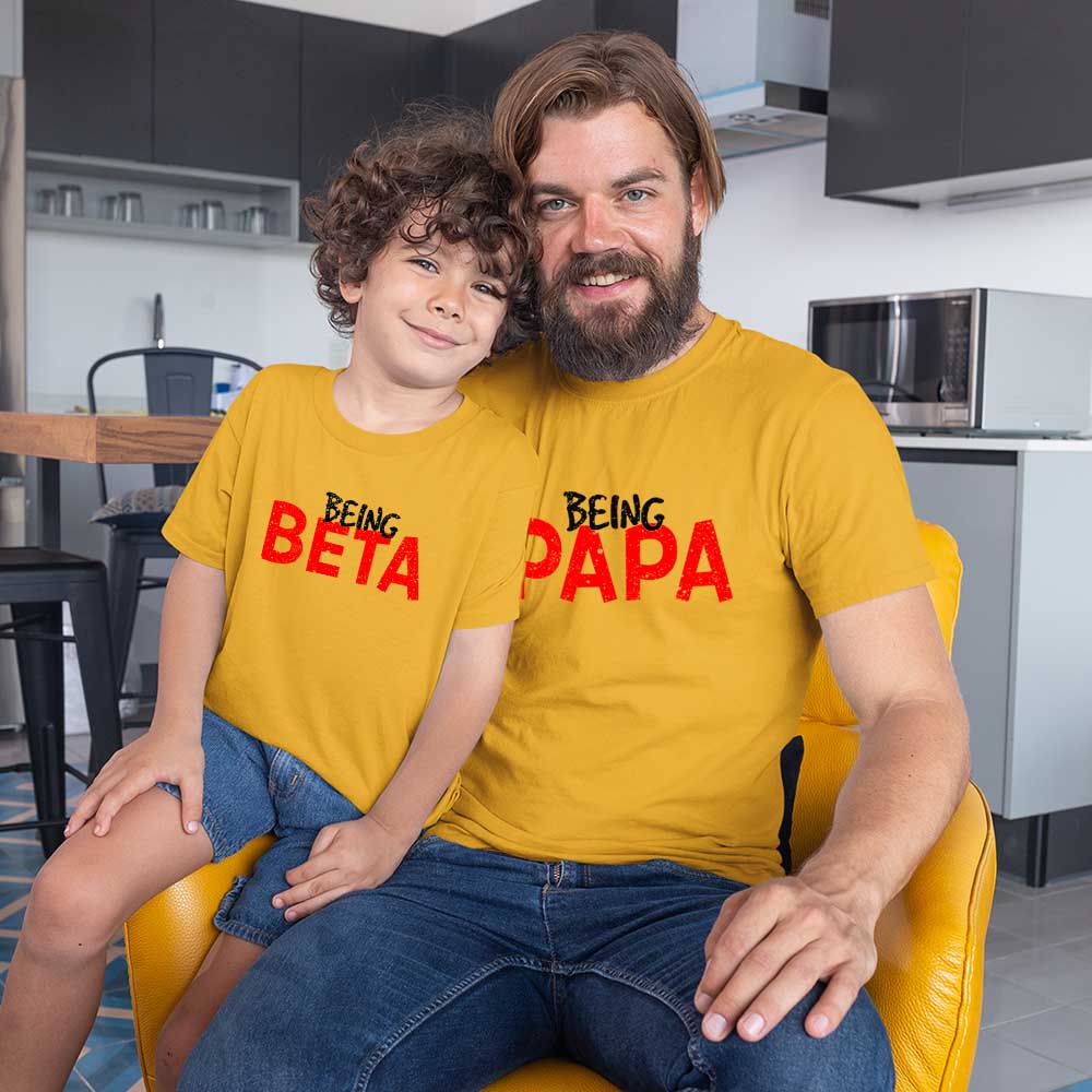 father and son dress dad and son same dress matching tshirts for dad and son mustard