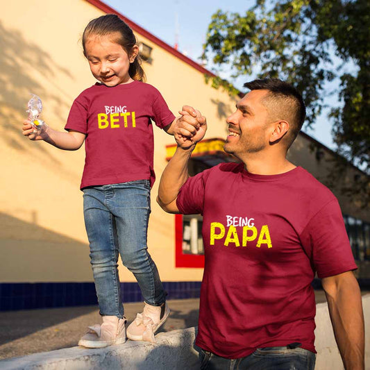 cotton daddy and daughter t shirts dad and daughter t shirts daddy and daughter tshirt maroon