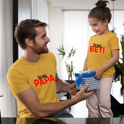 cotton dad t shirt for daughter daughter father t shirt t shirt for dad and daughter mustard