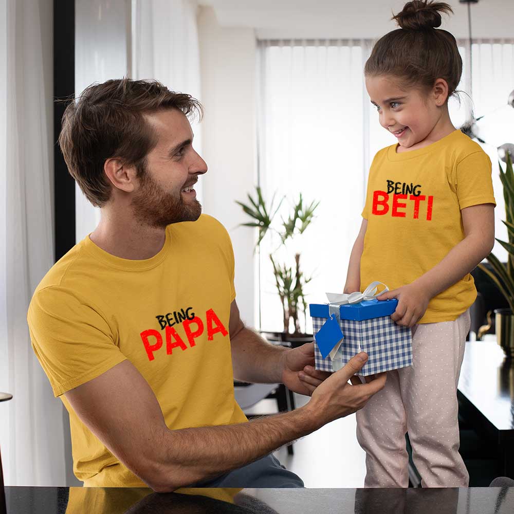 cotton dad t shirt for daughter daughter father t shirt t shirt for dad and daughter mustard