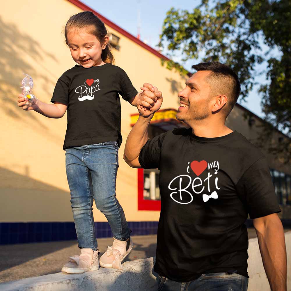cotton dad t shirt for daughter daughter father t shirt t shirt for dad and daughter black