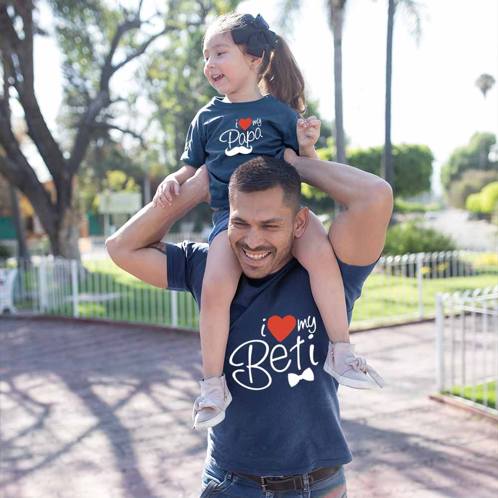 cotton father daughter tshirt father daughter t shirt father and daughter navy