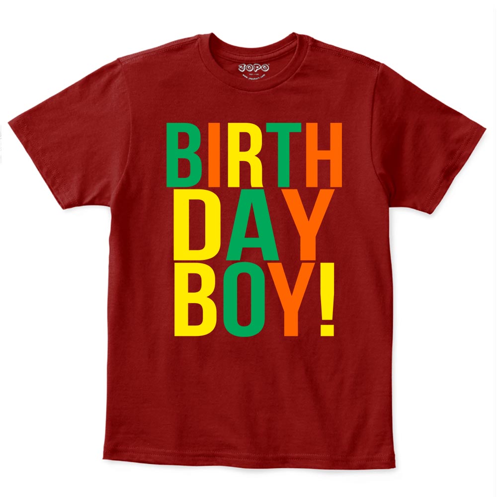 birthday boy multicolor maroon